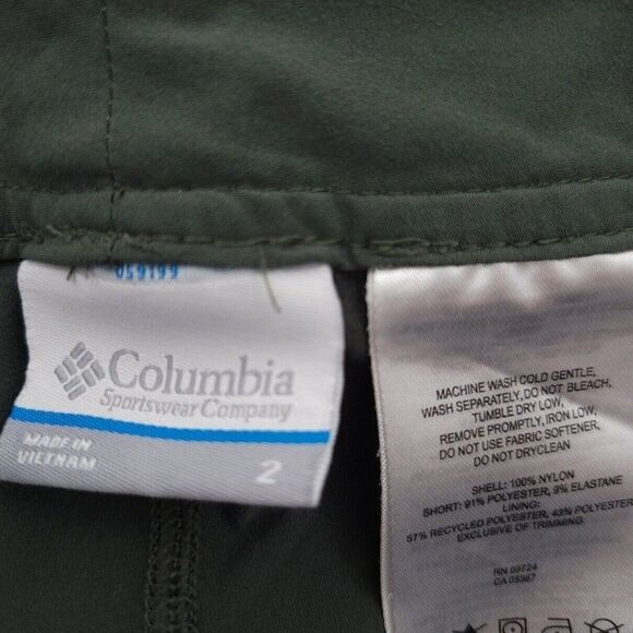 Columbia Omni Shade Sun Protection Solid Green Outdoor Skort Size 2 - Picture 12 of 14